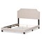 Baxton Studio Willis Modern Light Beige Upholstered Full Size Bed 136-7460 - alternate 2